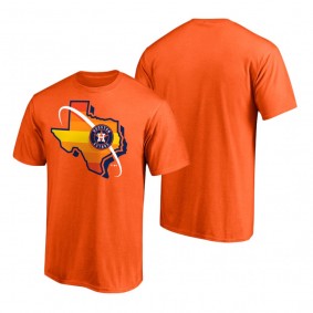 Men's Houston Astros Orange Hometown T-Shirt Paint The Black