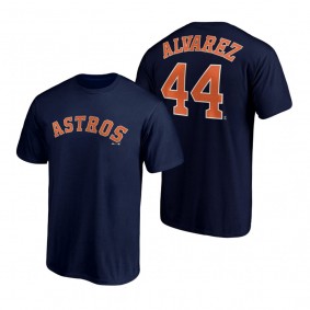 Houston Astros Yordan Alvarez Navy Name & Number T-Shirt