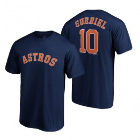 Houston Astros Yuli Gurriel Navy Name & Number T-Shirt