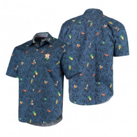 Houston Astros Tommy Bahama Beach-Cation Camp Button-Up Navy Shirt