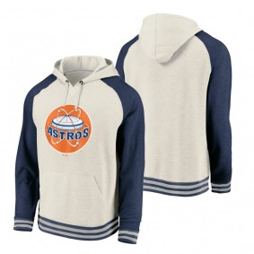 Men's Houston Astros Oatmeal Cooperstown Collection Logo Hoodie