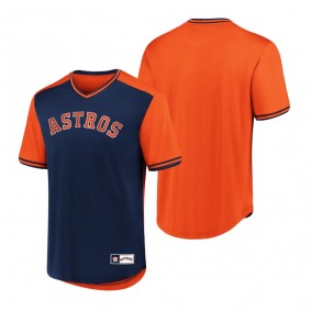 Houston Astros Navy Orange Iconic Walk Off V-Neck T-Shirt