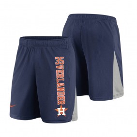 Men's Houston Astros Justin Verlander Blue Franchise Shorts Team Logo