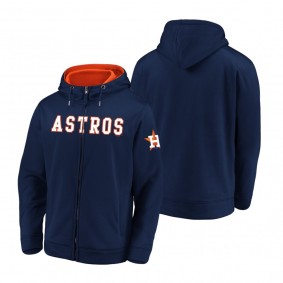 Men's Houston Astros Navy Matte Fleece Full-Zip Hoodie