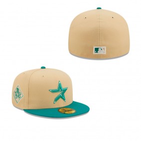 Men's Houston Astros Natural Teal Mango Forest 59FIFTY fitted hat