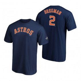 Houston Astros Alex Bregman Navy 2019 World Series Bound Name & Number T-Shirt