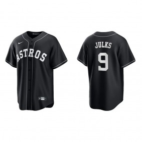 Men's Corey Julks Houston Astros Black White Replica Official Jersey