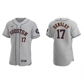 Men's David Hensley Houston Astros Gray Authentic Road Jersey