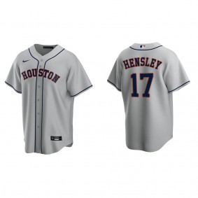 Men's David Hensley Houston Astros Gray Replica Road Jersey