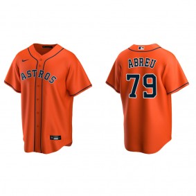 Men's Houston Astros Jose Abreu Orange Replica Alternate Jersey