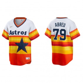 Men's Houston Astros Jose Abreu White Orange Cooperstown Collection Jersey