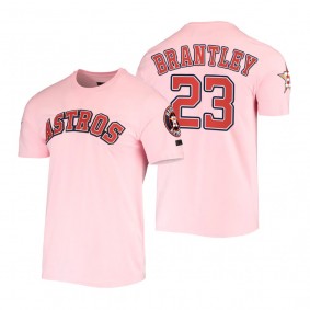 Houston Astros Michael Brantley Pink Pro Standard Club T-Shirt