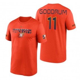 Houston Astros Niko Goodrum Orange 2022 City Connect Legend T-Shirt