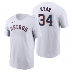 Men's Houston Astros Nolan Ryan White Nike Name & Number T-Shirt