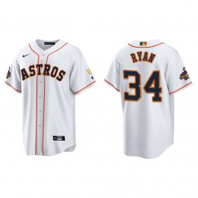 Nolan Ryan Houston Astros White 2023 Gold Program Jersey