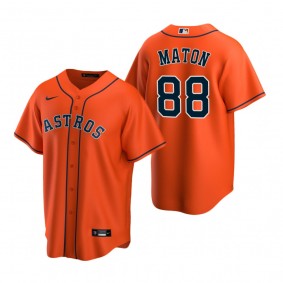 Men's Houston Astros Phil Maton Orange Replica Alternate Jersey