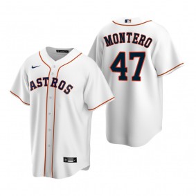 Houston Astros Rafael Montero White Replica Home Jersey