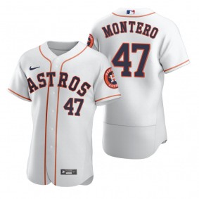 Men's Houston Astros Rafael Montero White Authentic Home Jersey