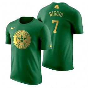 St. Patrick's Day Houston Astros Green Craig Biggio Golden Edition T-Shirt