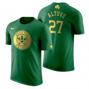 St. Patrick's Day Houston Astros Green Jose Altuve Golden Edition T-Shirt