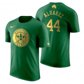 St. Patrick's Day Houston Astros Green Yordan Alvarez Golden Edition T-Shirt