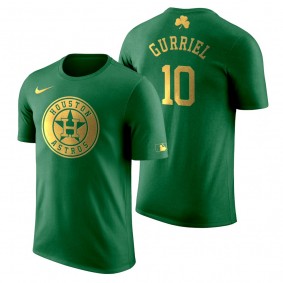 St. Patrick's Day Houston Astros Green Yuli Gurriel Golden Edition T-Shirt