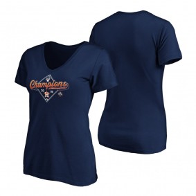 Women's Houston Astros Navy 2019 American League Champions Bullpen T-Shirt