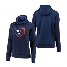 Women's Houston Astros Navy 2019 Postseason Dugout Authentic Pullover Hoodie