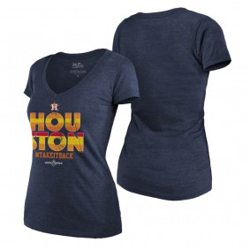 Women's Houston Astros Navy 2019 World Series Local Tri-Blend T-Shirt