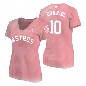 Yuli Gurriel Houston Astros Pink 2019 Mother's Day Tri-Blend T-Shirt