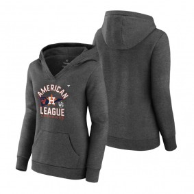 Women's Houston Astros Charcoal 2021 American League Champions Locker Room Crossover Hoodie