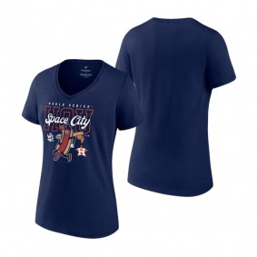 Women's Houston Astros Navy On To Victory T-Shirt 2022 World Series