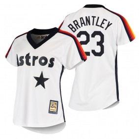 Women's Houston Astros Michael Brantley White Cooperstown Collection Home Jersey