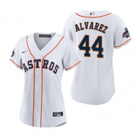 Women's Houston Astros Yordan Alvarez White 2022 World Series Champions Replica Jersey