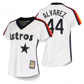 Women's Houston Astros Yordan Alvarez White Cooperstown Collection Home Jersey