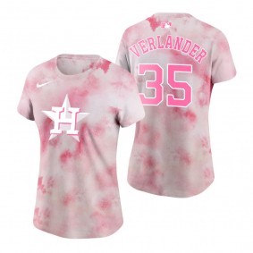 Houston Astros Pink 2022 Mother's Day Justin Verlander T-Shirt Women's