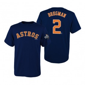 Youth Houston Astros Alex Bregman Navy 2019 World Series Name & Number T-Shirt