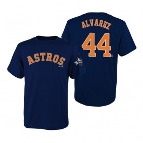 Youth Houston Astros Yordan Alvarez Navy 2019 World Series Name & Number T-Shirt