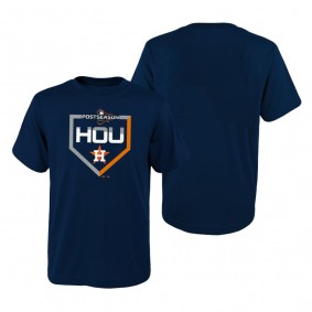 Youth Houston Astros Navy 2019 Postseason Dugout Authentic T-Shirt