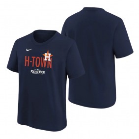 Youth Houston Astros Navy Dugout T-Shirt 2021 Postseason