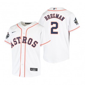 Youth Houston Astros Alex Bregman White 2022 World Series Replica Jersey