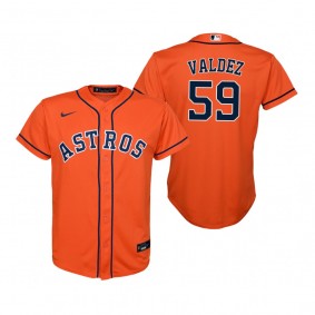 Youth Houston Astros Framber Valdez Nike Orange Replica Alternate Jersey