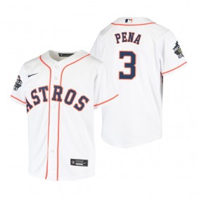 Youth Houston Astros Jeremy Pena White 2022 World Series Replica Jersey