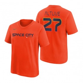 Youth Houston Astros Jose Altuve Orange Legend T-shirt 2022 City Connect