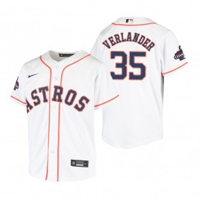 Youth Houston Astros Justin Verlander White 2022 World Series Champions Replica Jersey