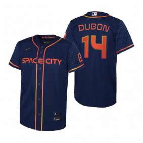 Youth Houston Astros Mauricio Dubon Navy 2022 City Connect Replica Jersey