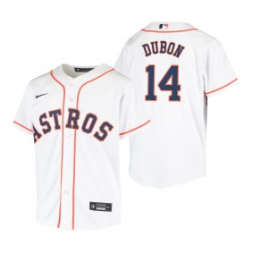 Youth Houston Astros Mauricio Dubon White Replica Home Jersey