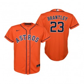 Youth Houston Astros Michael Brantley Nike Orange Replica Alternate Jersey