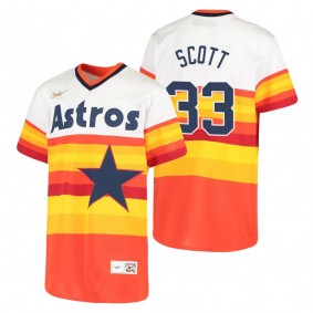 Youth Houston Astros Mike Scott Nike White Cooperstown Collection Home Jersey