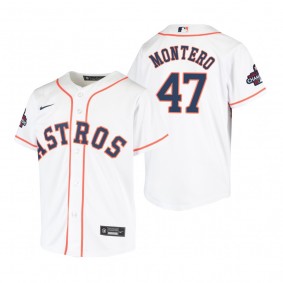 Youth Houston Astros Rafael Montero White 2022 World Series Champions Replica Jersey